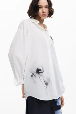 Camisas Y Blusas-Desigual Camisa estampado amapolas