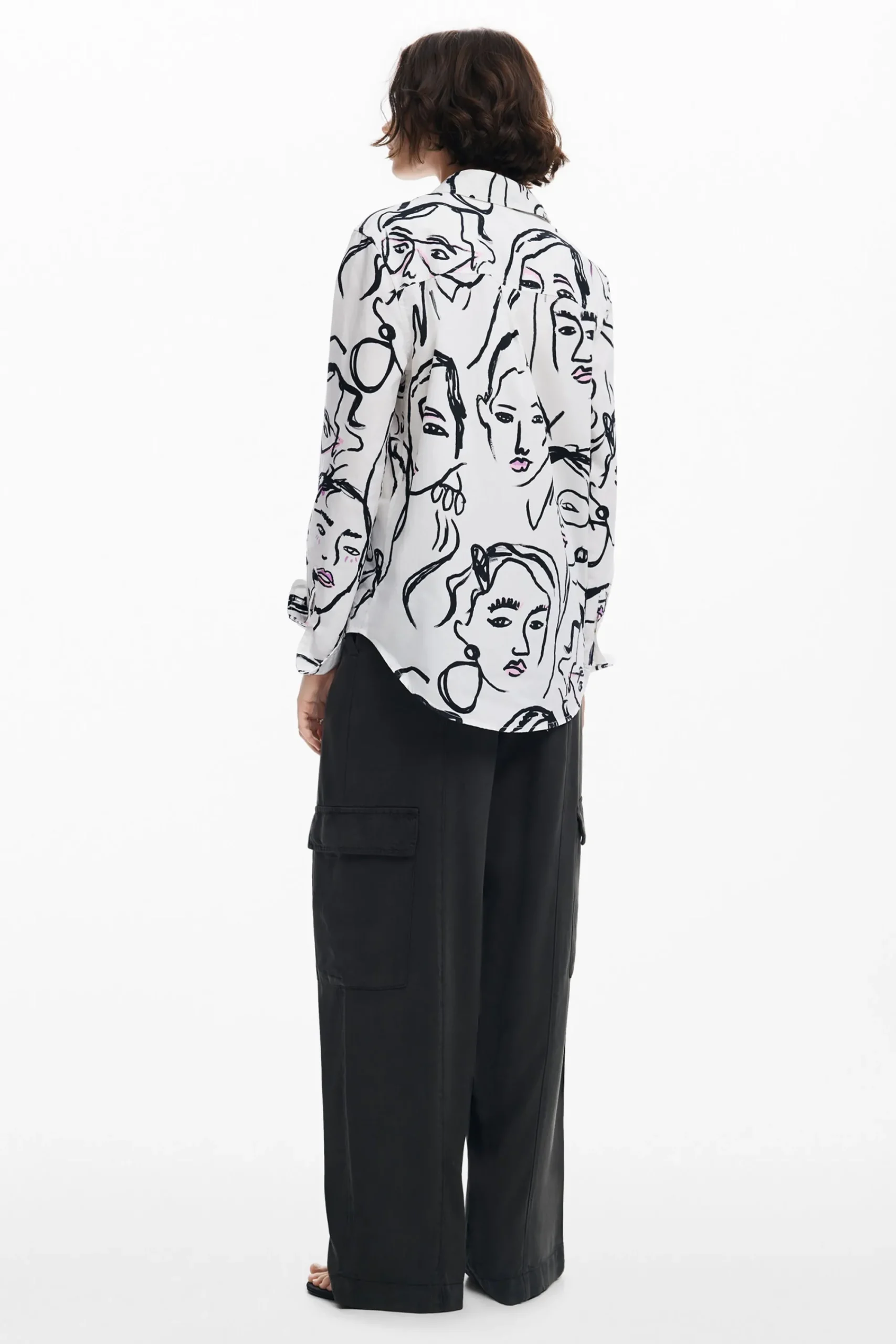 Camisas Y Blusas-Desigual Camisa estampado caras