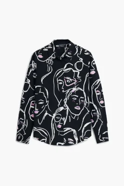 Camisas Y Blusas-Desigual Camisa estampado caras