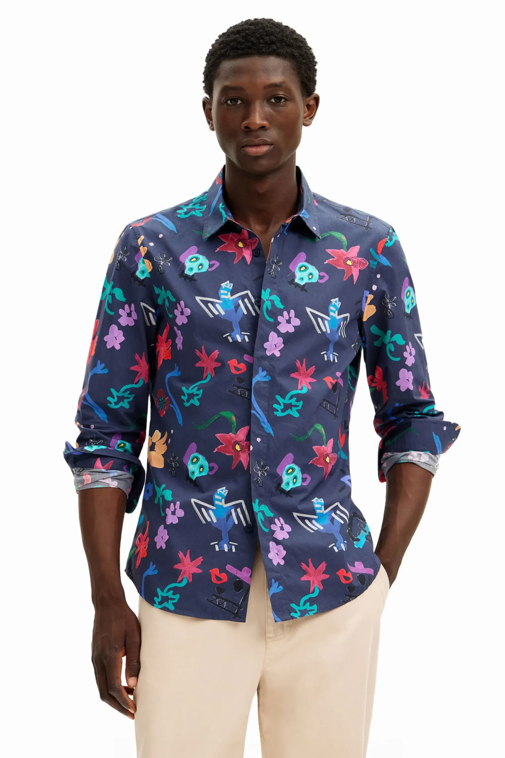 Camisetas|Camisas-Desigual Camisa estampado floral