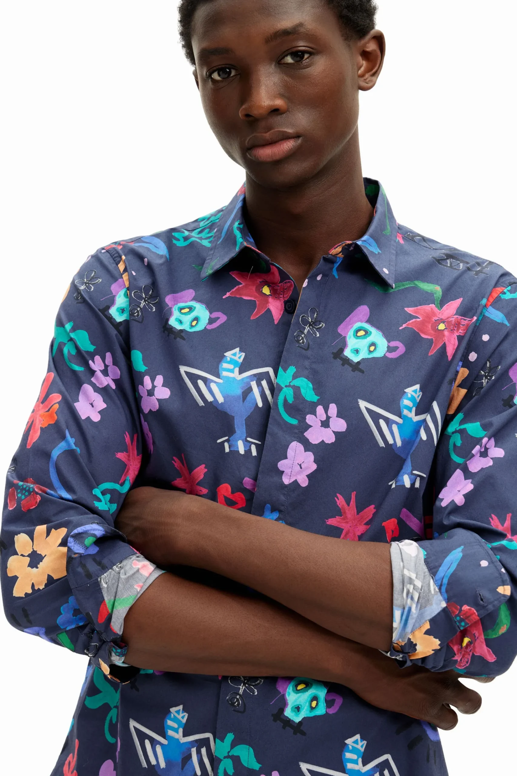 Camisetas|Camisas-Desigual Camisa estampado floral
