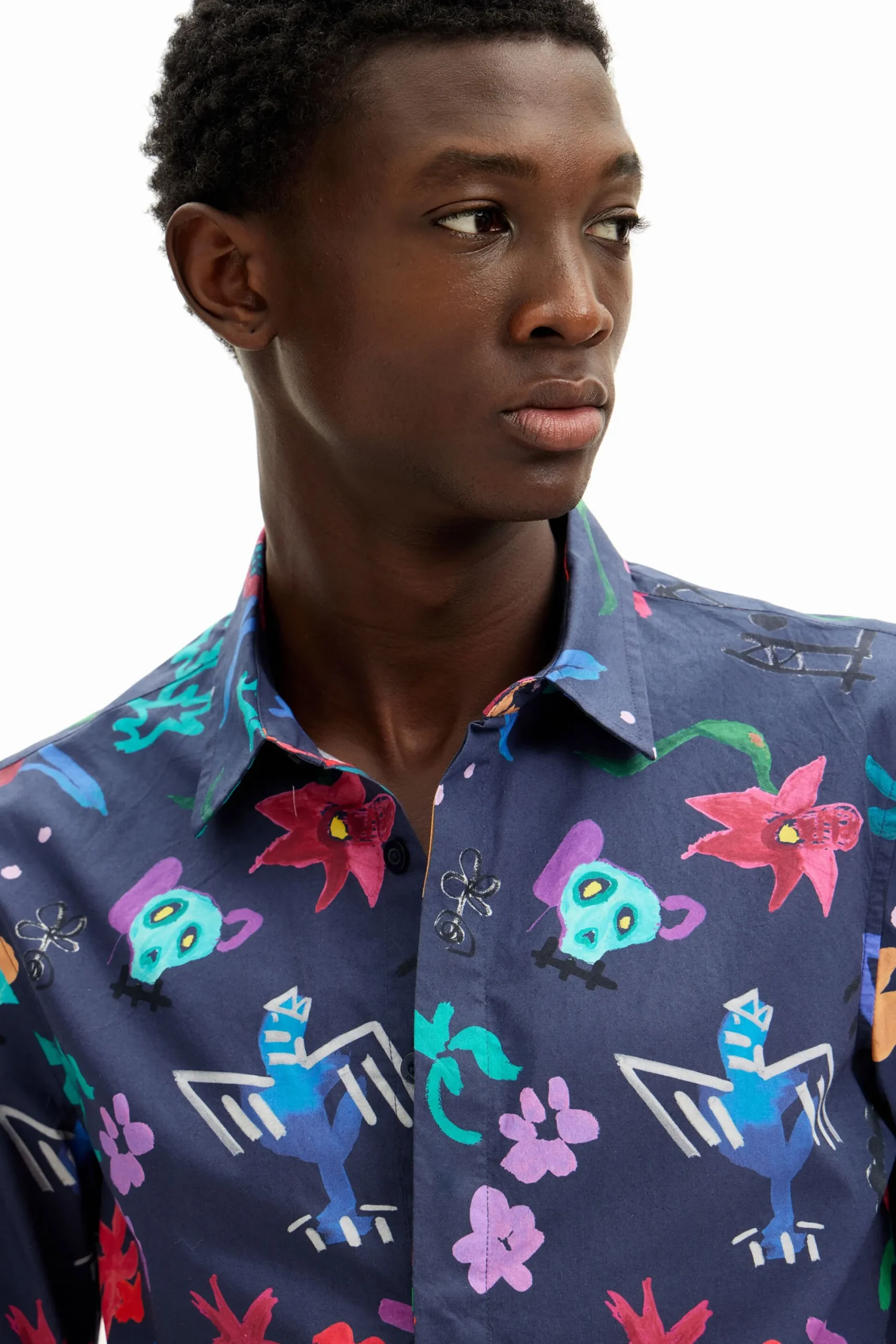 Camisetas|Camisas-Desigual Camisa estampado floral