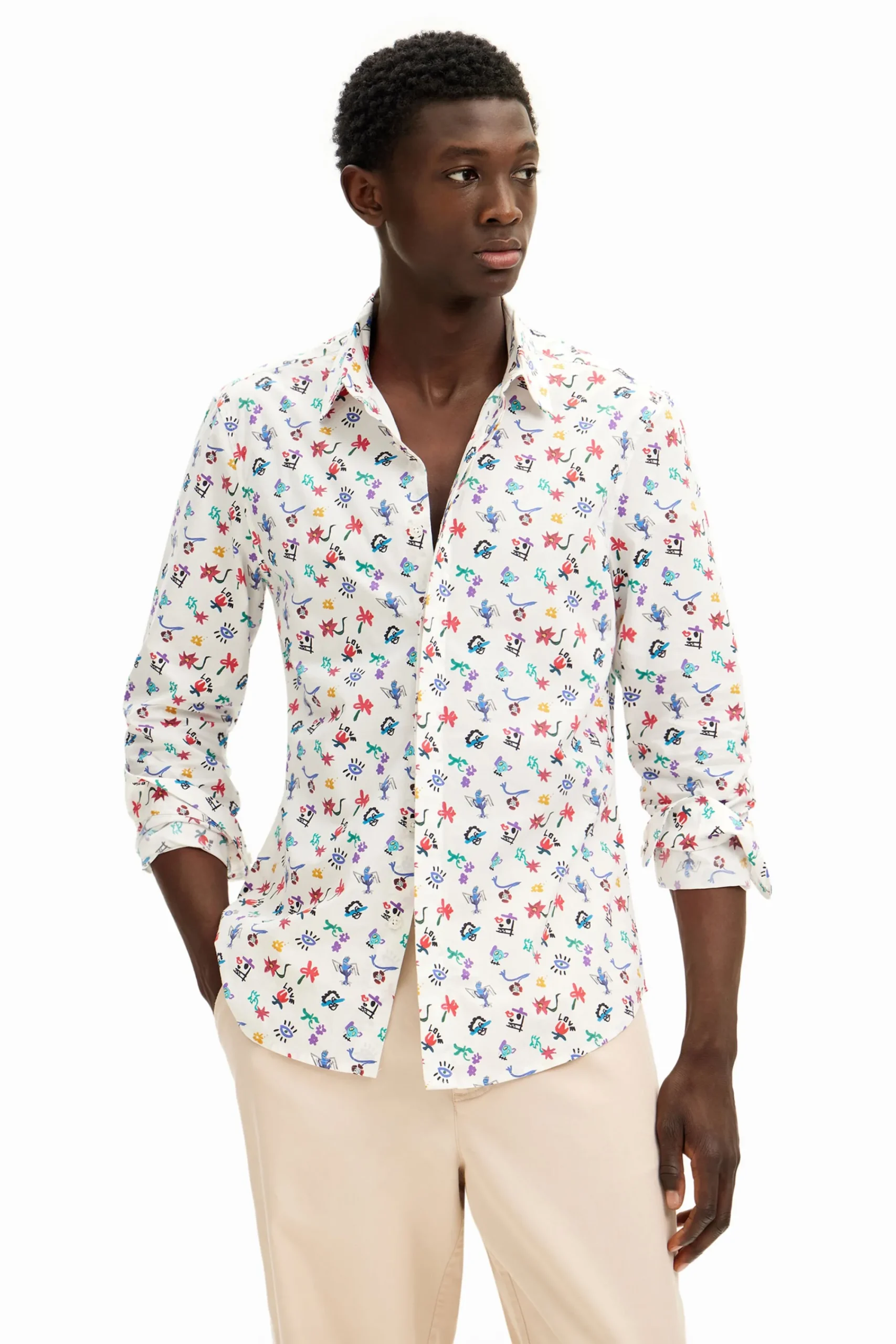 Camisetas|Camisas-Desigual Camisa estampado floral