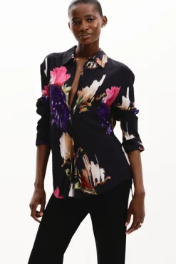 Camisas Y Blusas-Desigual Camisa estampado flores