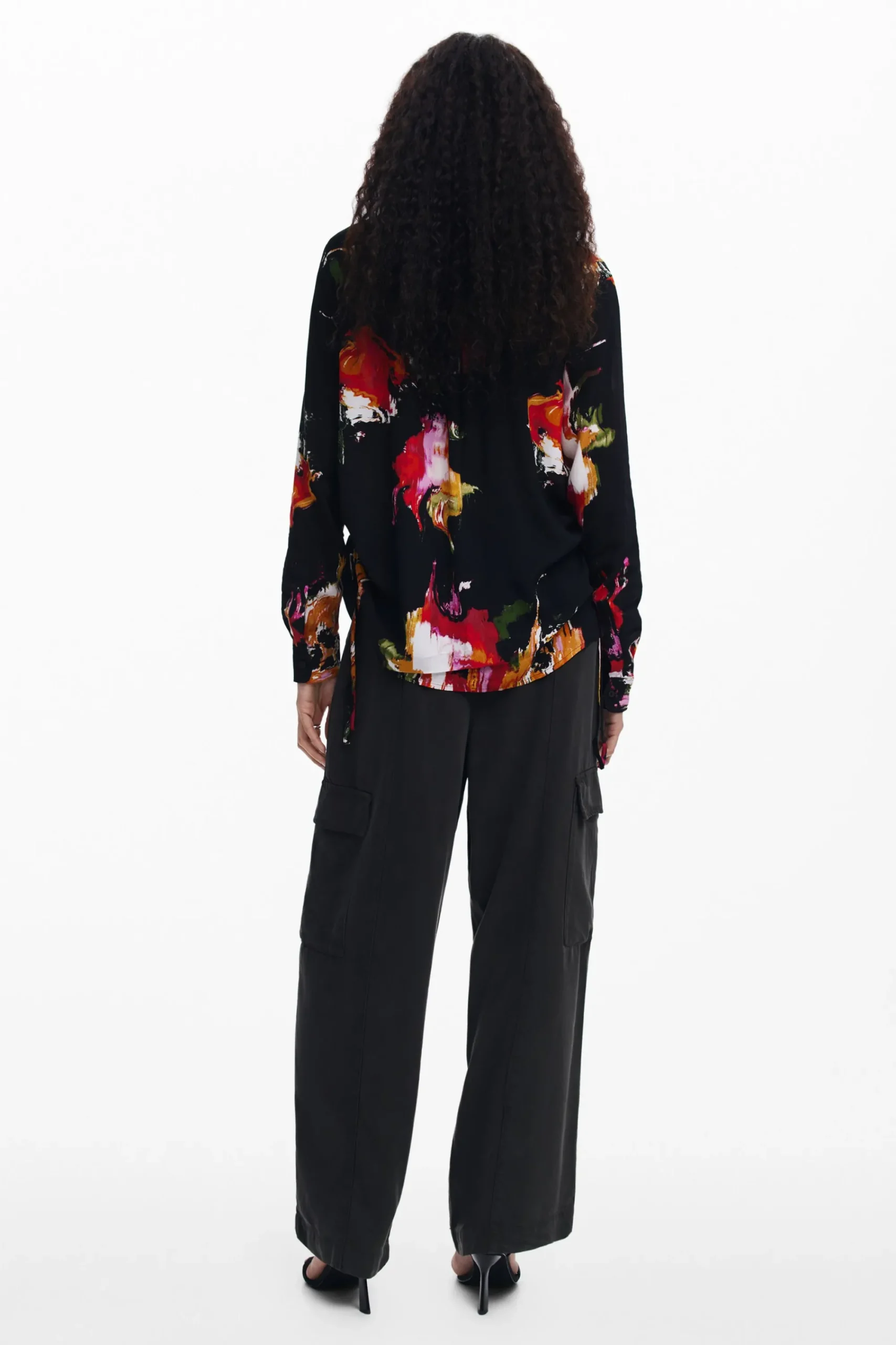 Camisas Y Blusas-Desigual Camisa estampado flores