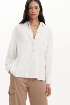 Camisas Y Blusas-Desigual Camisa estampado rayas