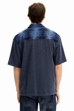 Camisetas|Camisas-Desigual Camisa híbrida tejido