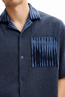 Camisetas|Camisas-Desigual Camisa híbrida tejido