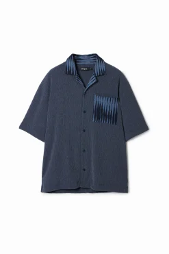Camisetas|Camisas-Desigual Camisa híbrida tejido