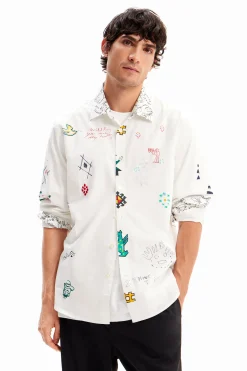 Camisetas|Camisas-Desigual Camisa ilustrada mensajes