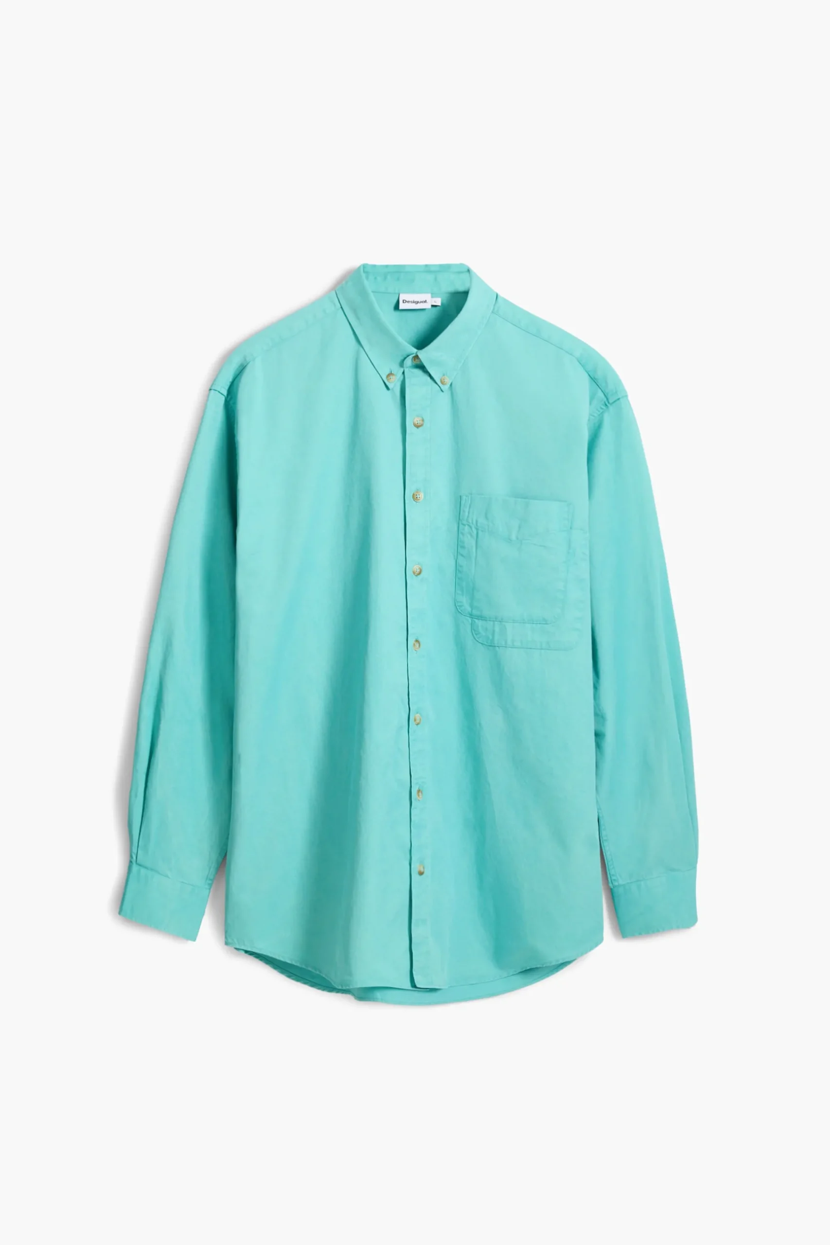 Camisetas|Camisas-Desigual Camisa manga larga algodón