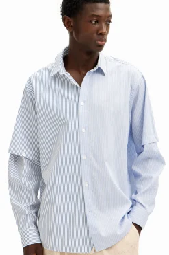 Camisetas|Camisas-Desigual Camisa manga larga deconstruida