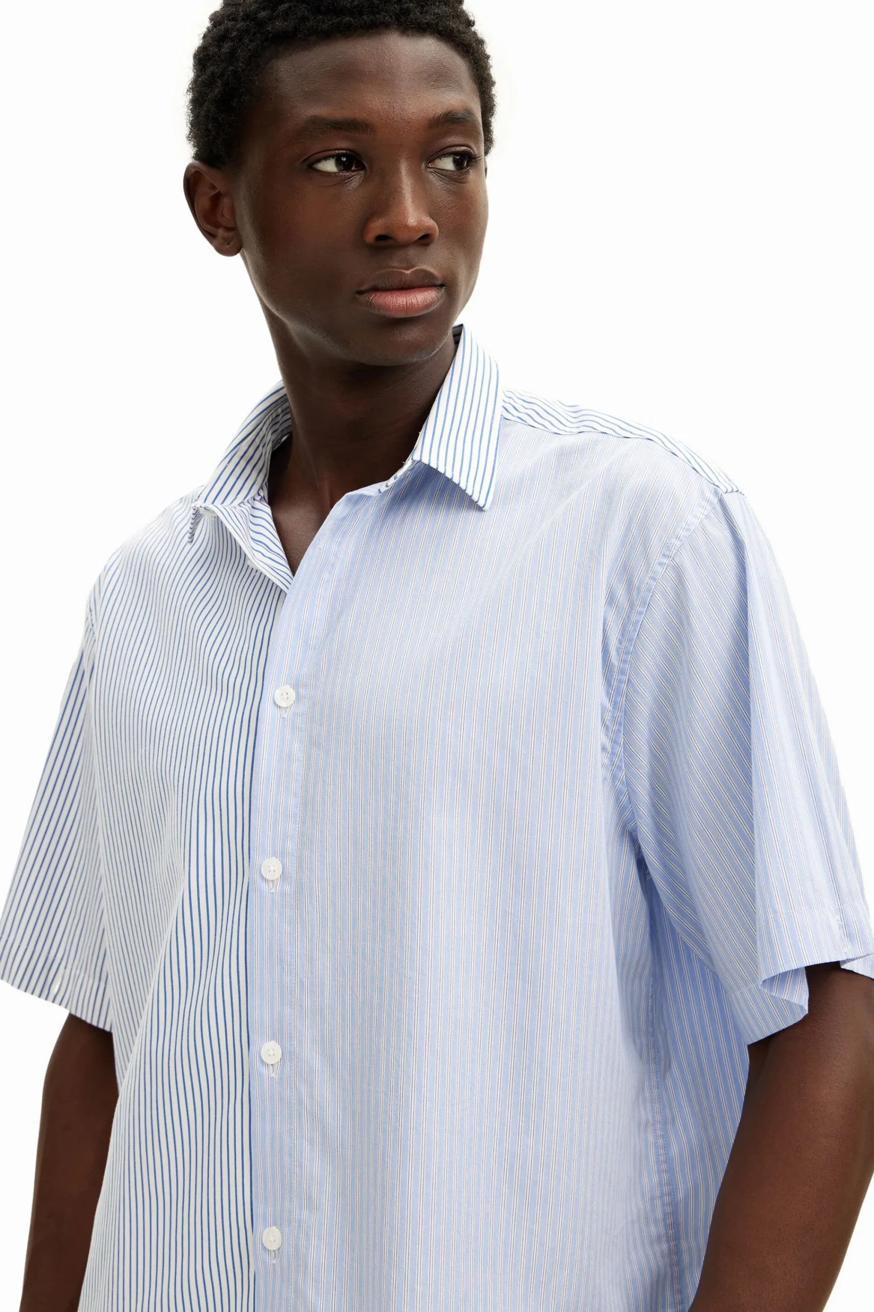 Camisetas|Camisas-Desigual Camisa manga larga deconstruida