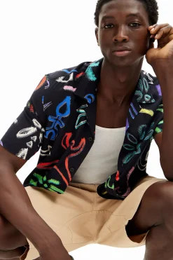 Camisetas|Camisas-Desigual Camisa motivos artísticos