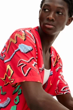 Camisetas|Camisas-Desigual Camisa motivos artísticos