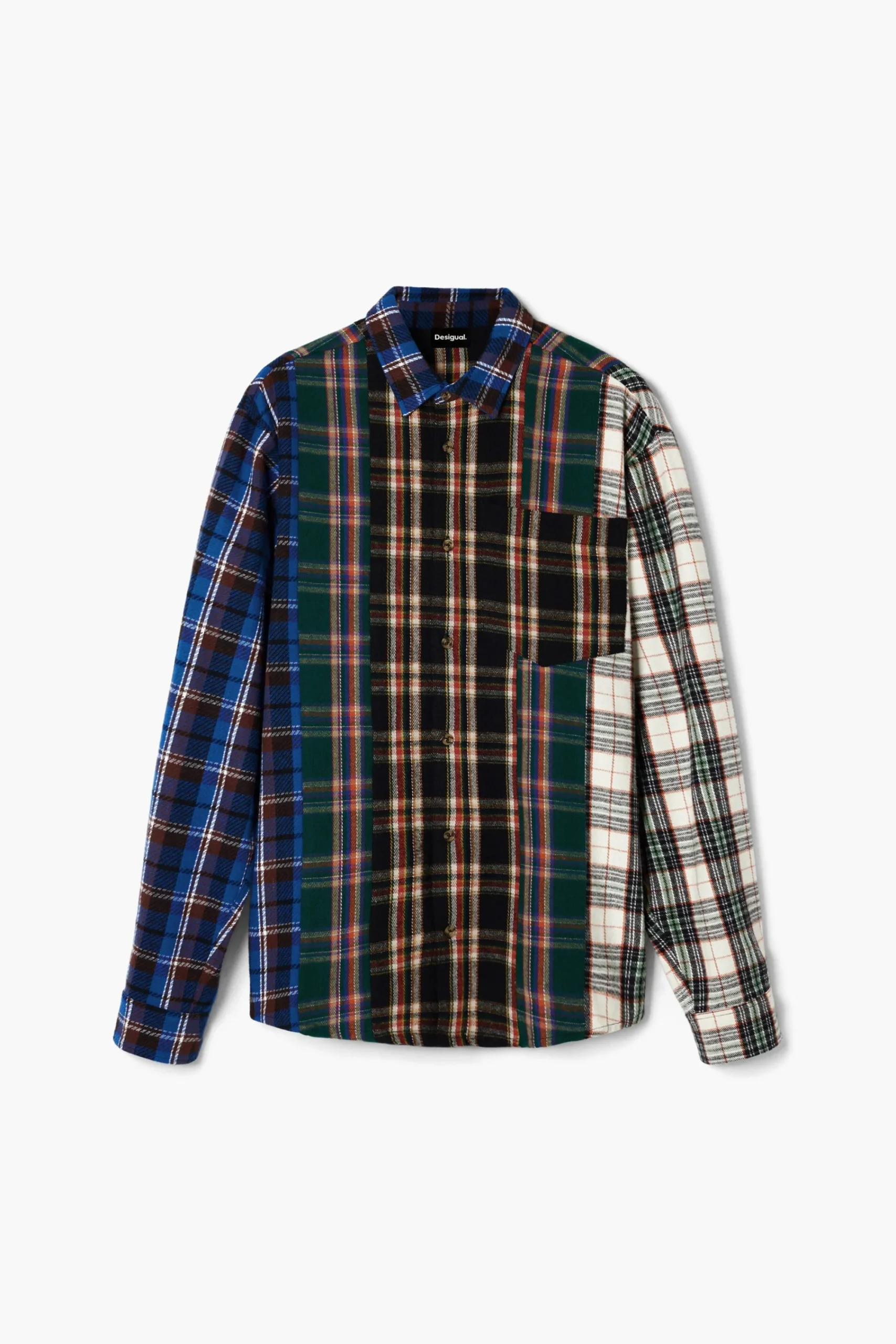 Camisetas|Camisas-Desigual Camisa patch cuadros