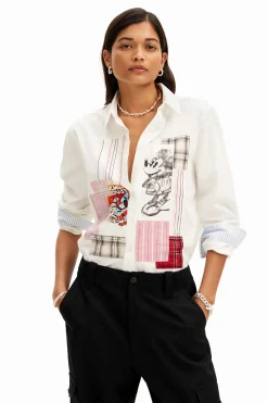 Camisas Y Blusas-Desigual Camisa patch Mickey Mouse