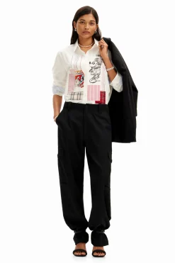 Camisas Y Blusas-Desigual Camisa patch Mickey Mouse