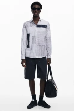 Camisetas|Camisas-Desigual Camisa patchwork