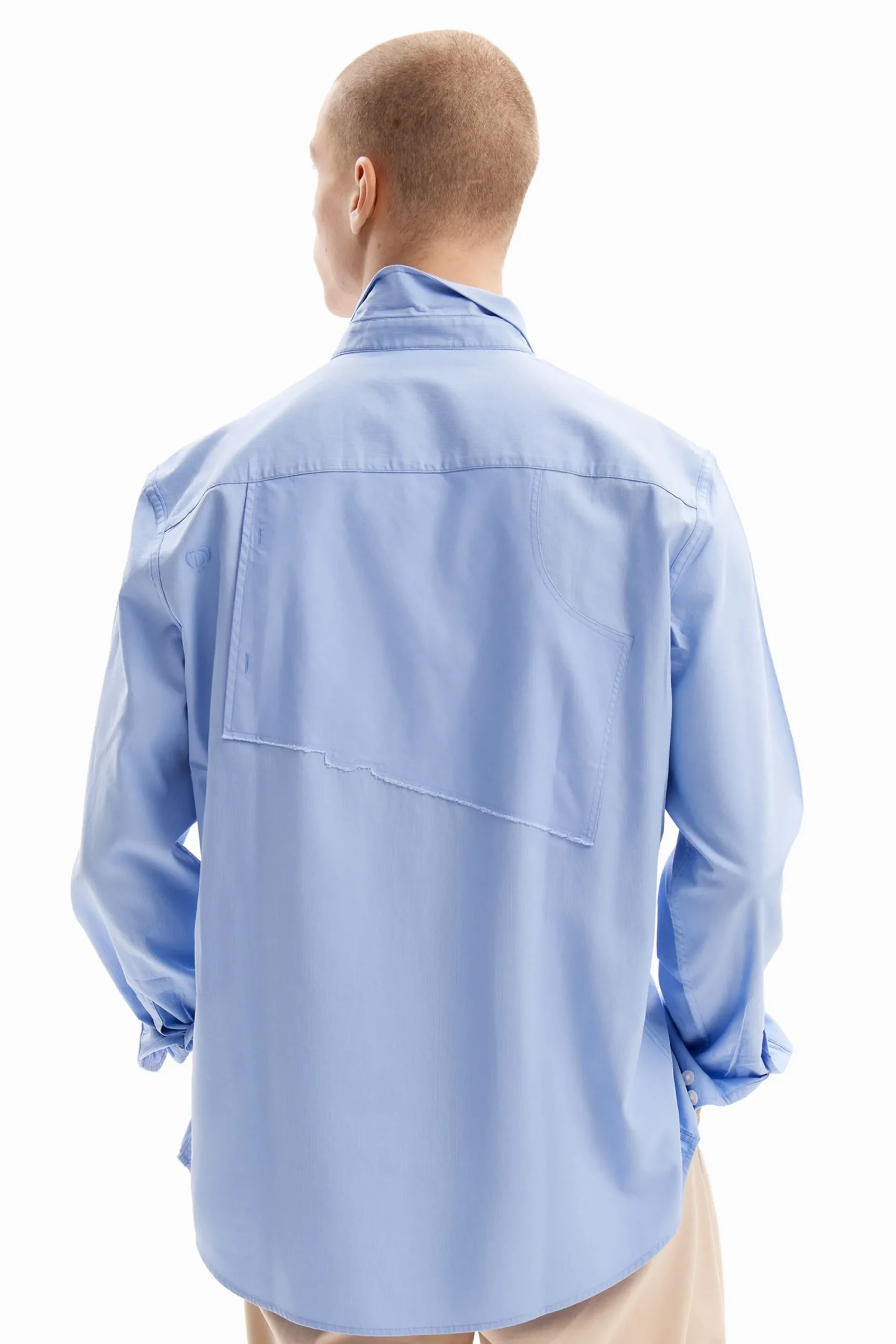 Camisetas|Camisas-Desigual Camisa popelín patchwork
