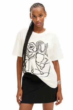 Camisas Y Blusas|Camisetas-Desigual Camiseta arty ilustración