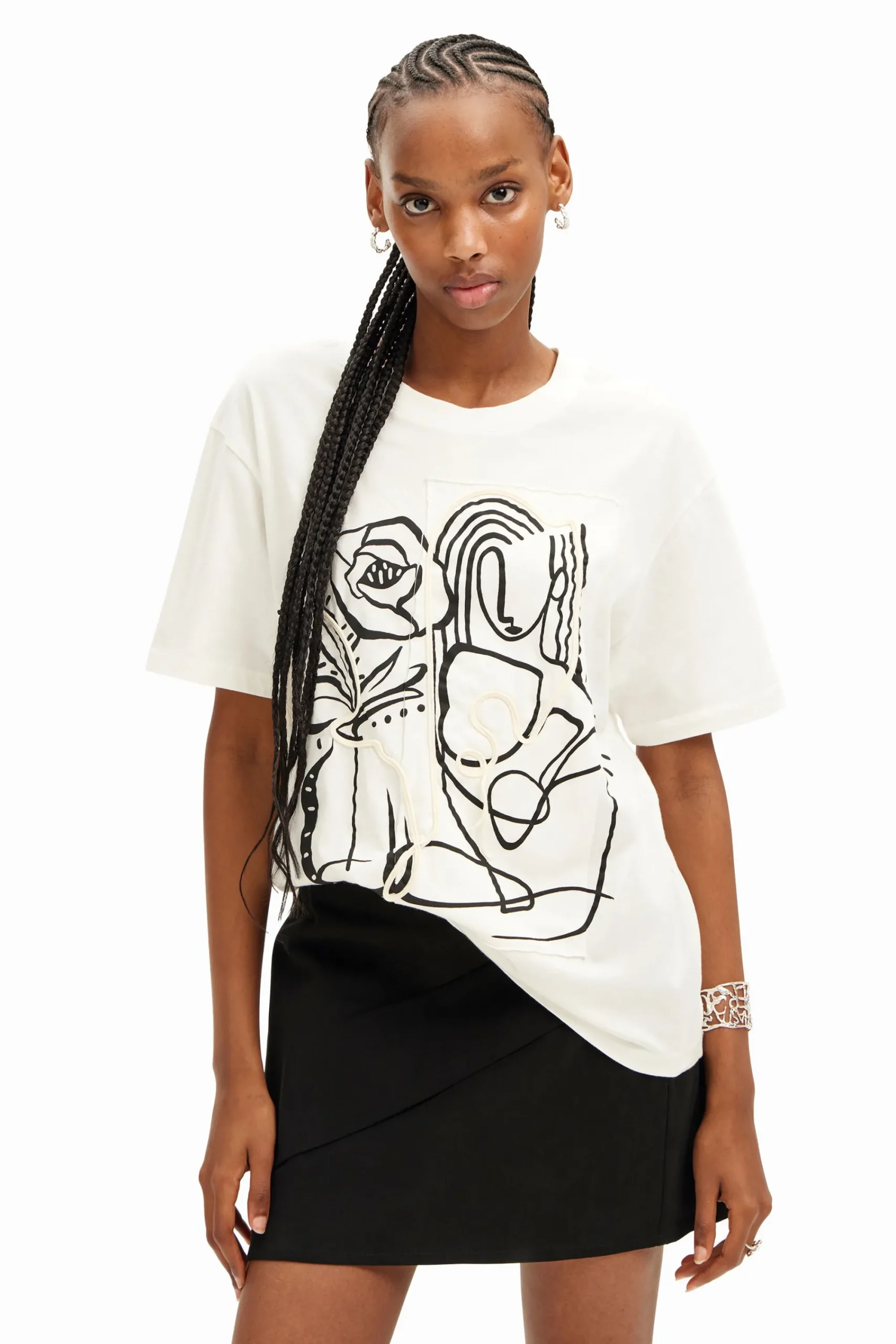 Camisas Y Blusas|Camisetas-Desigual Camiseta arty ilustración