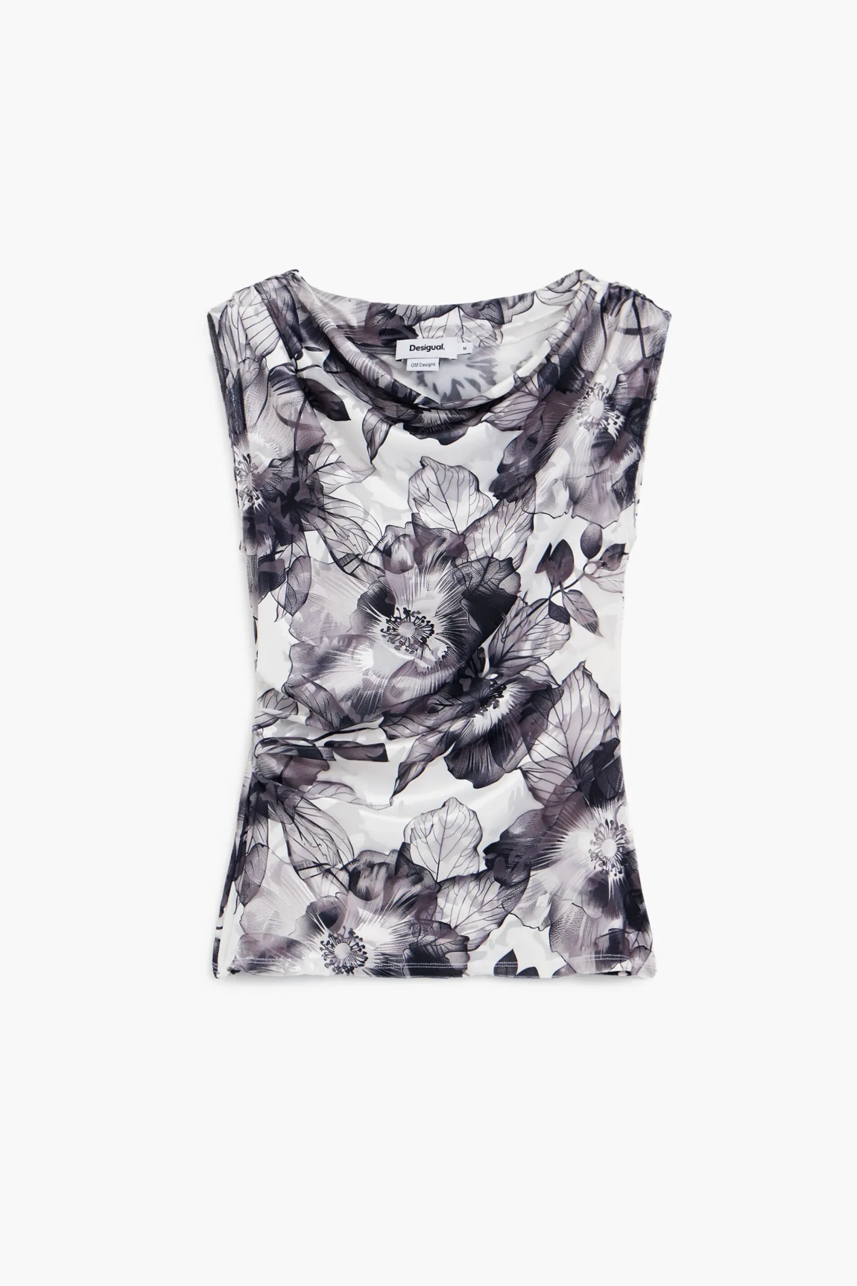 Camisas Y Blusas|Camisetas-Desigual Camiseta asimétrica flores