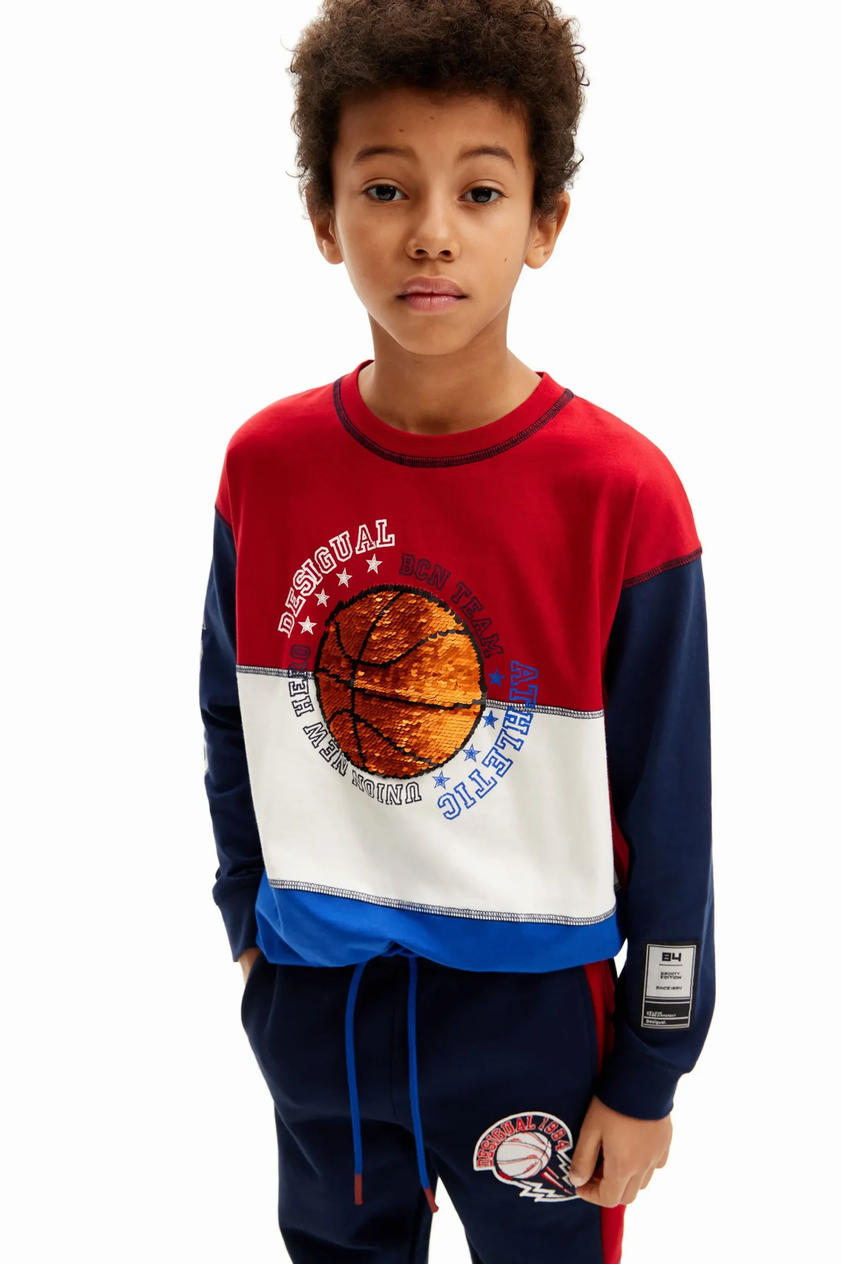 Camisetas Y Camisas-Desigual Camiseta baloncesto tricolor