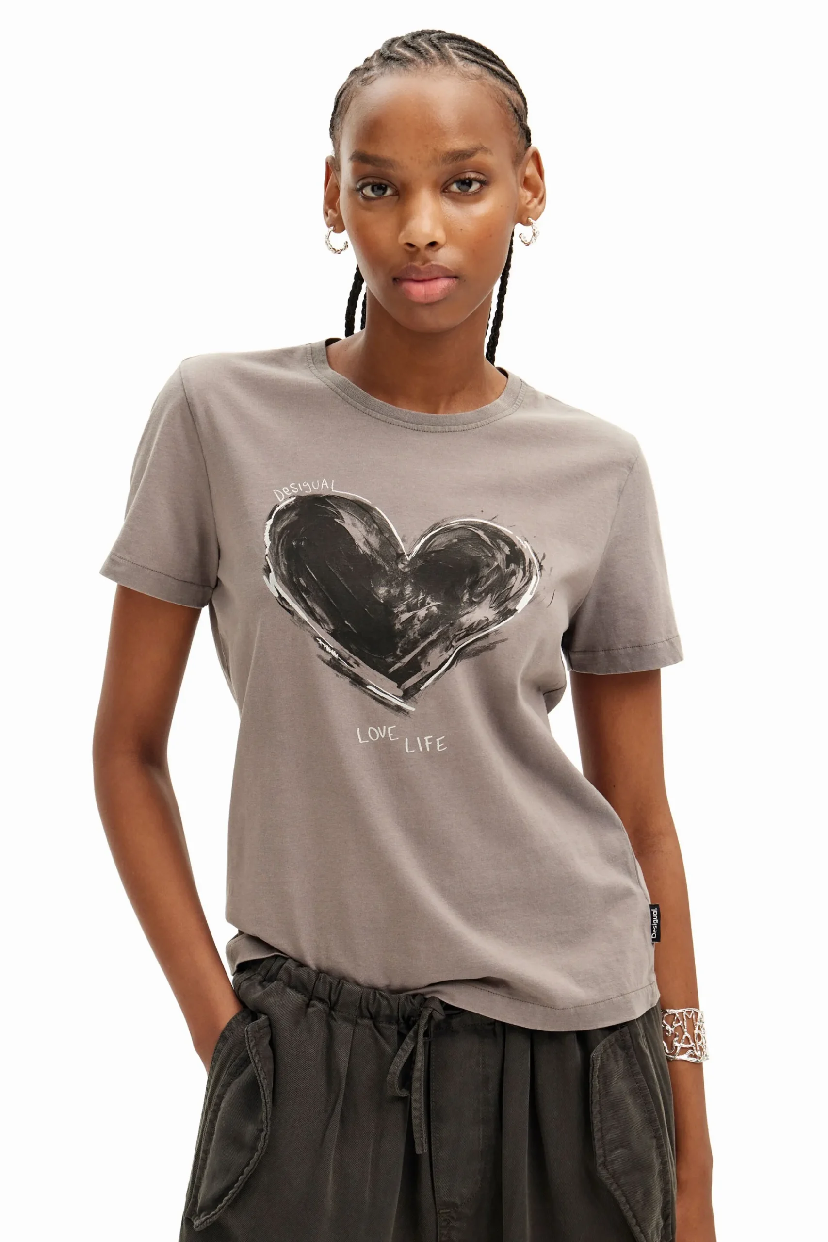 Camisas Y Blusas|Camisetas-Desigual Camiseta básica corazón
