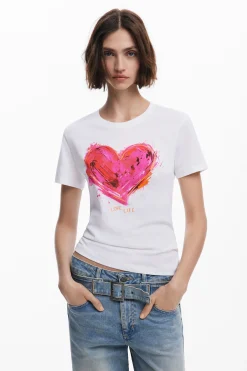 Camisas Y Blusas|Camisetas-Desigual Camiseta corazón