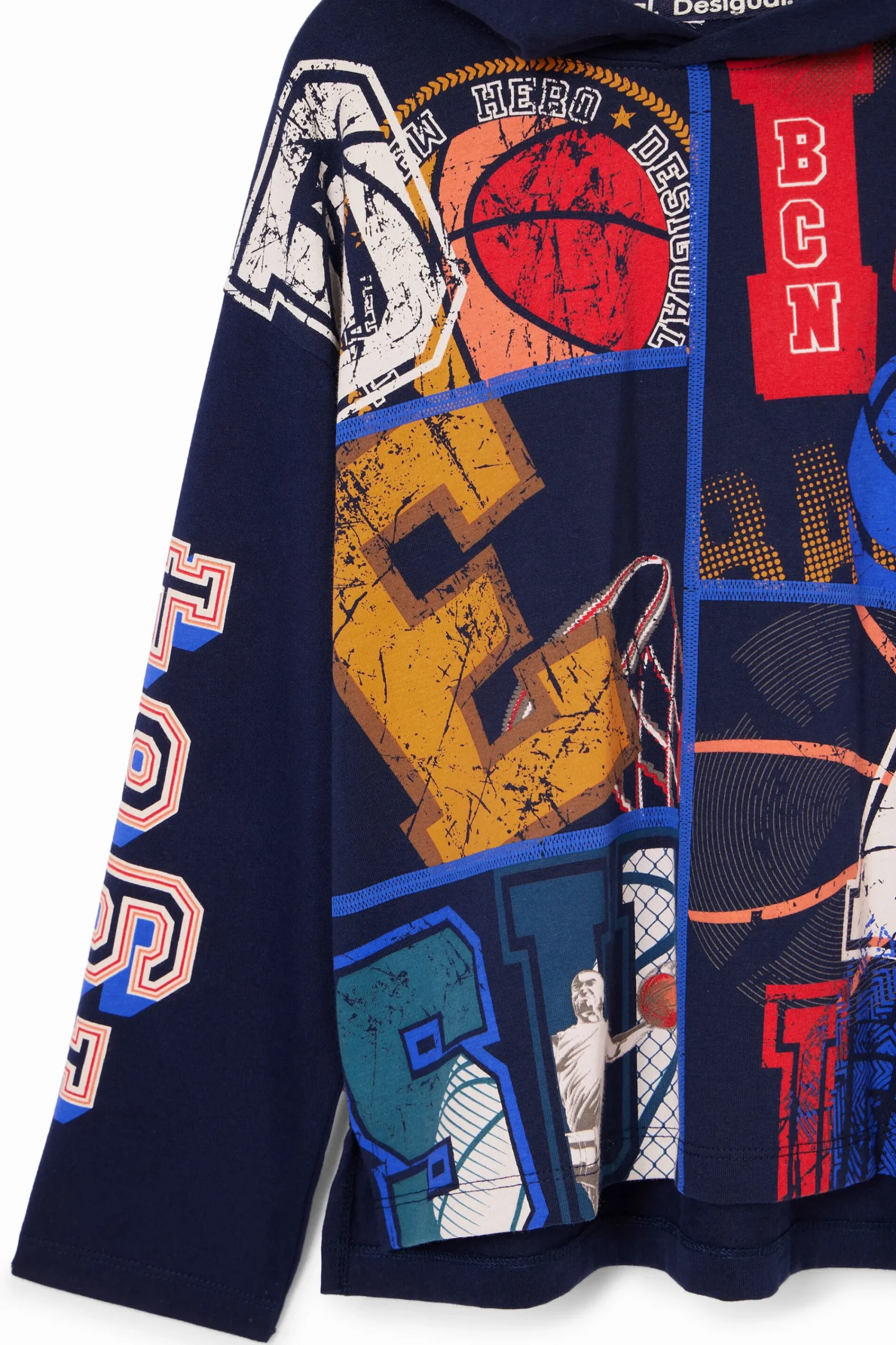 Camisetas Y Camisas-Desigual Camiseta de baloncesto con capucha