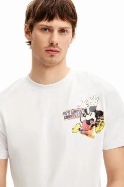 Camisetas-Desigual Camiseta de manga corta Mickey Mouse y frase