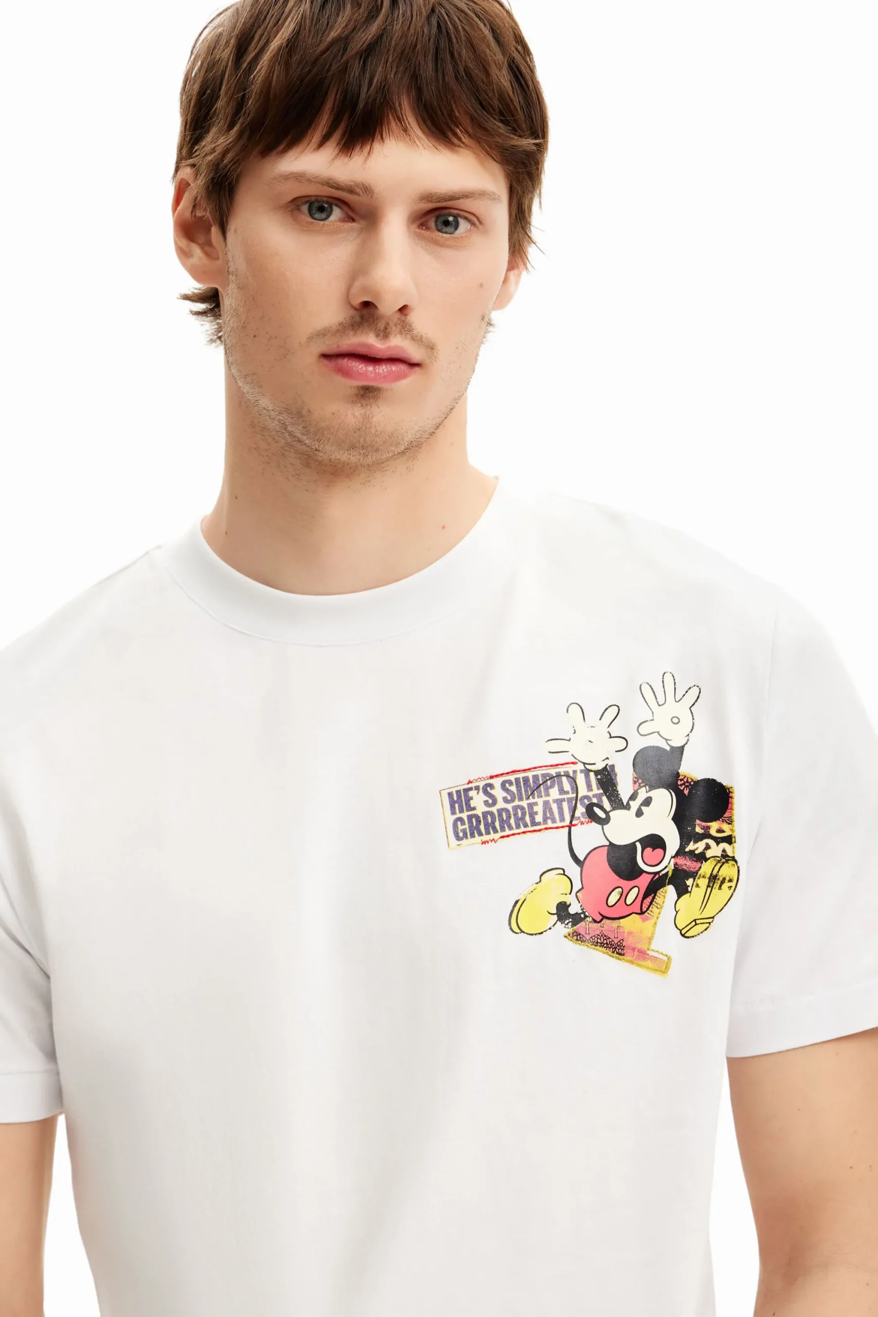 Camisetas-Desigual Camiseta de manga corta Mickey Mouse y frase