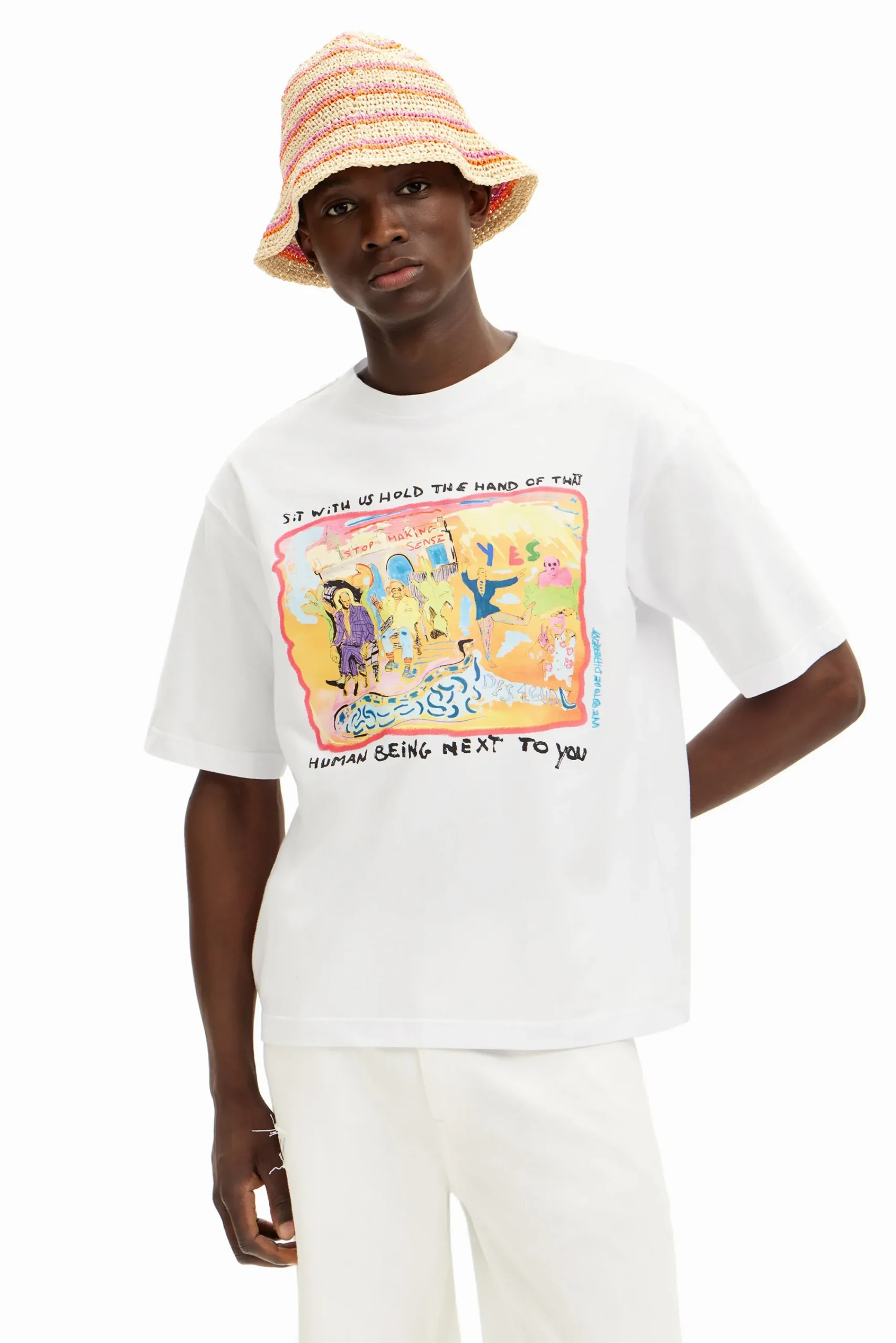 Camisetas-Desigual Camiseta de punto fauv