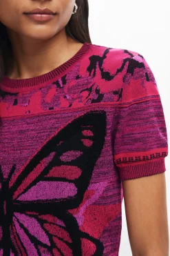 Camisas Y Blusas|Camisetas-Desigual Camiseta de punto mariposa