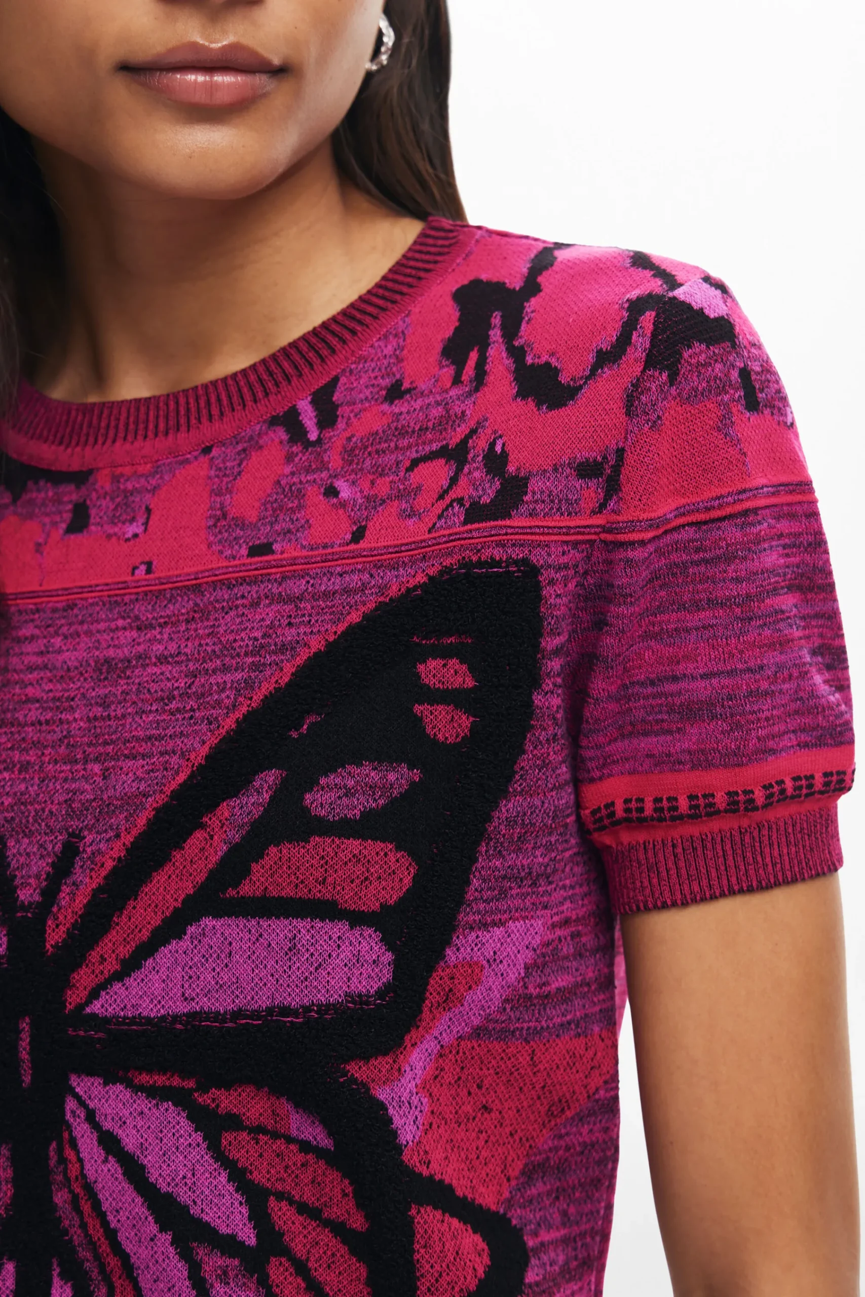 Camisas Y Blusas|Camisetas-Desigual Camiseta de punto mariposa