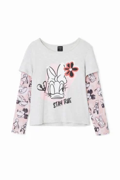 Camisetas Y Camisas-Desigual Camiseta doble manga Daisy