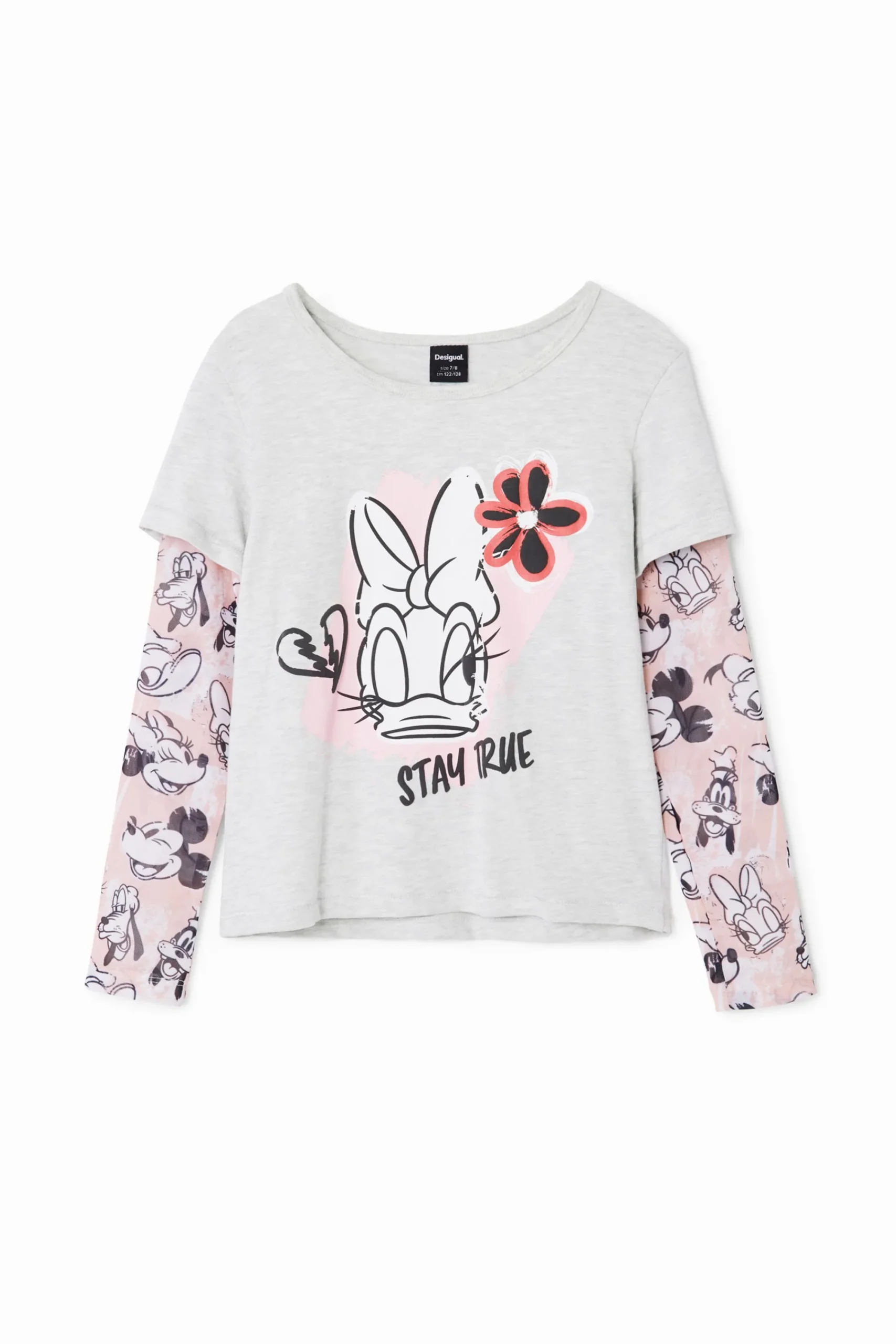 Camisetas Y Camisas-Desigual Camiseta doble manga Daisy