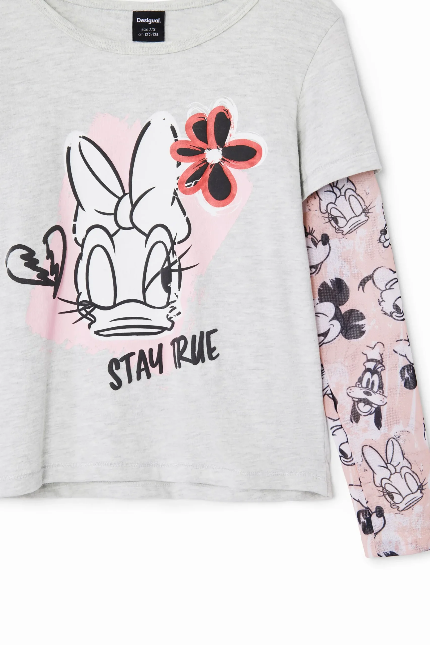 Camisetas Y Camisas-Desigual Camiseta doble manga Daisy