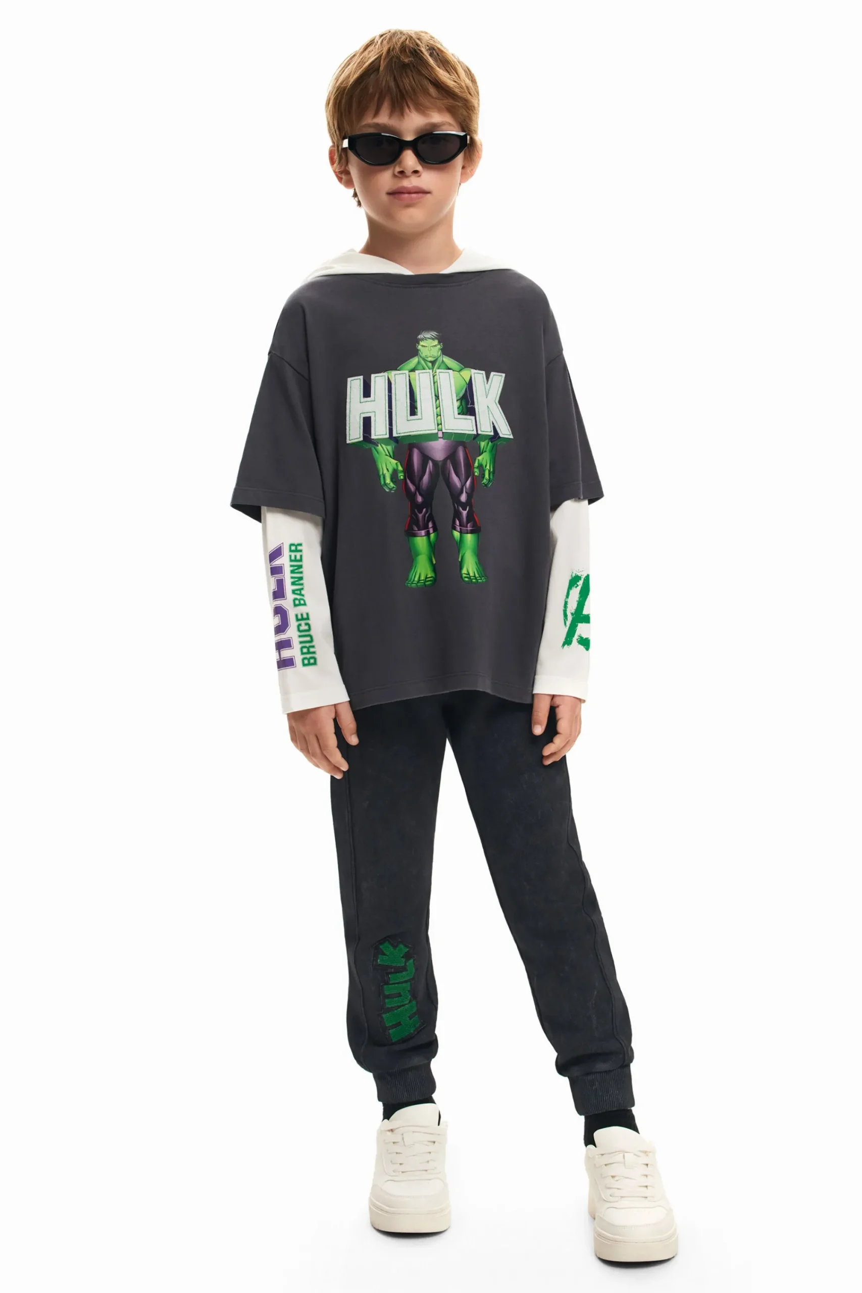 Camisetas Y Camisas-Desigual Camiseta doble manga Hulk