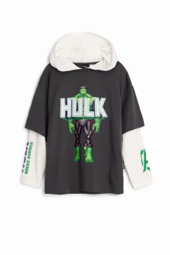 Camisetas Y Camisas-Desigual Camiseta doble manga Hulk