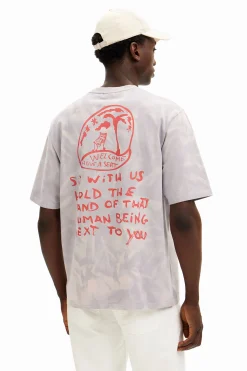 Camisetas-Desigual Camiseta efecto difuminado estampada