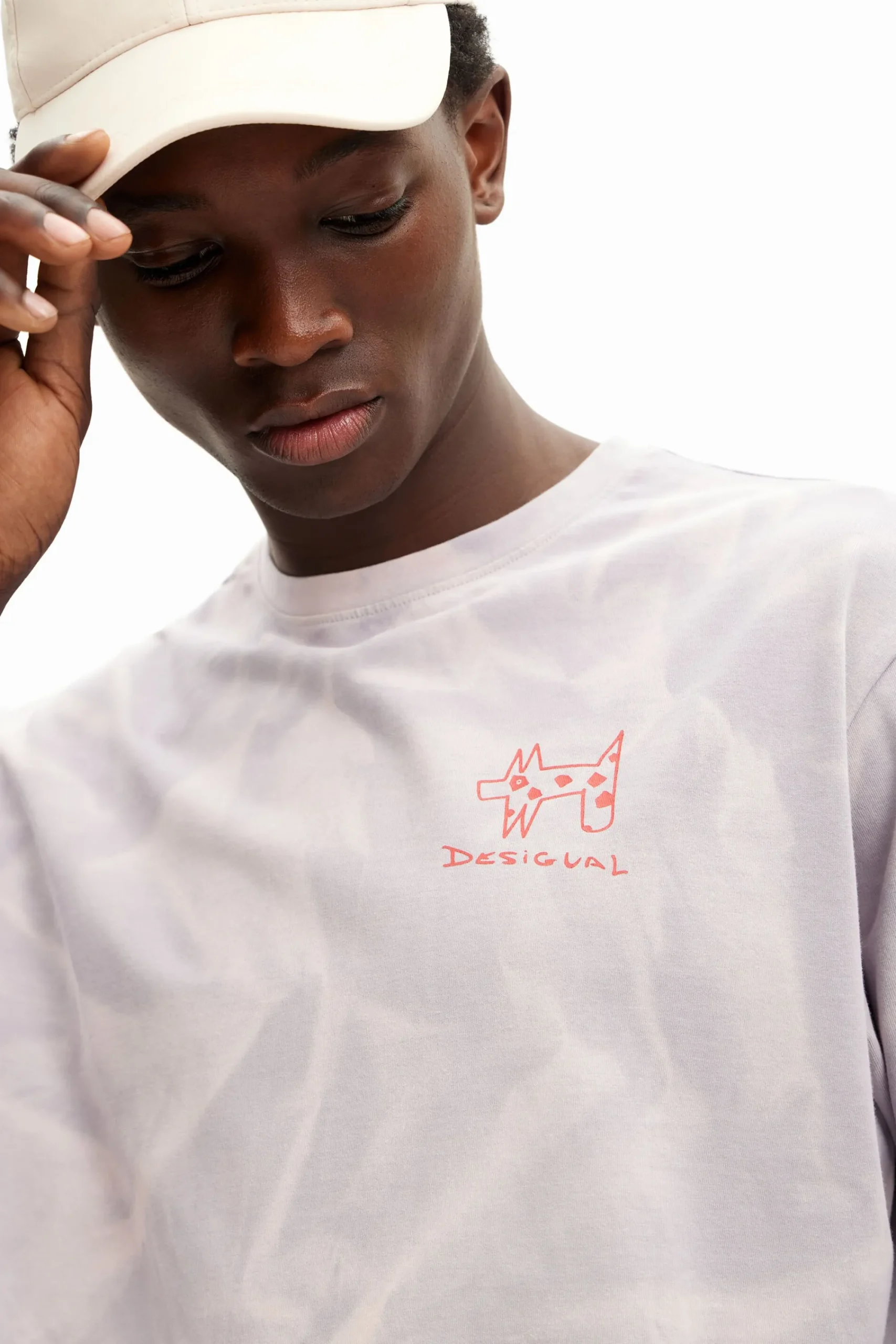 Camisetas-Desigual Camiseta efecto difuminado estampada