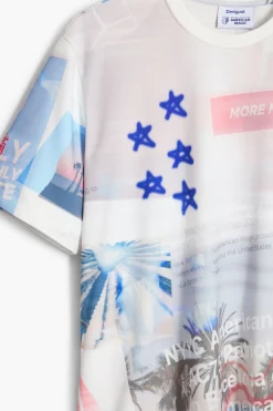 Camisetas-Desigual Camiseta estampada American Magic