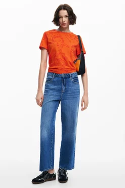 Camisas Y Blusas|Camisetas-Desigual Camiseta estampado caras