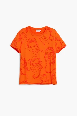 Camisas Y Blusas|Camisetas-Desigual Camiseta estampado caras