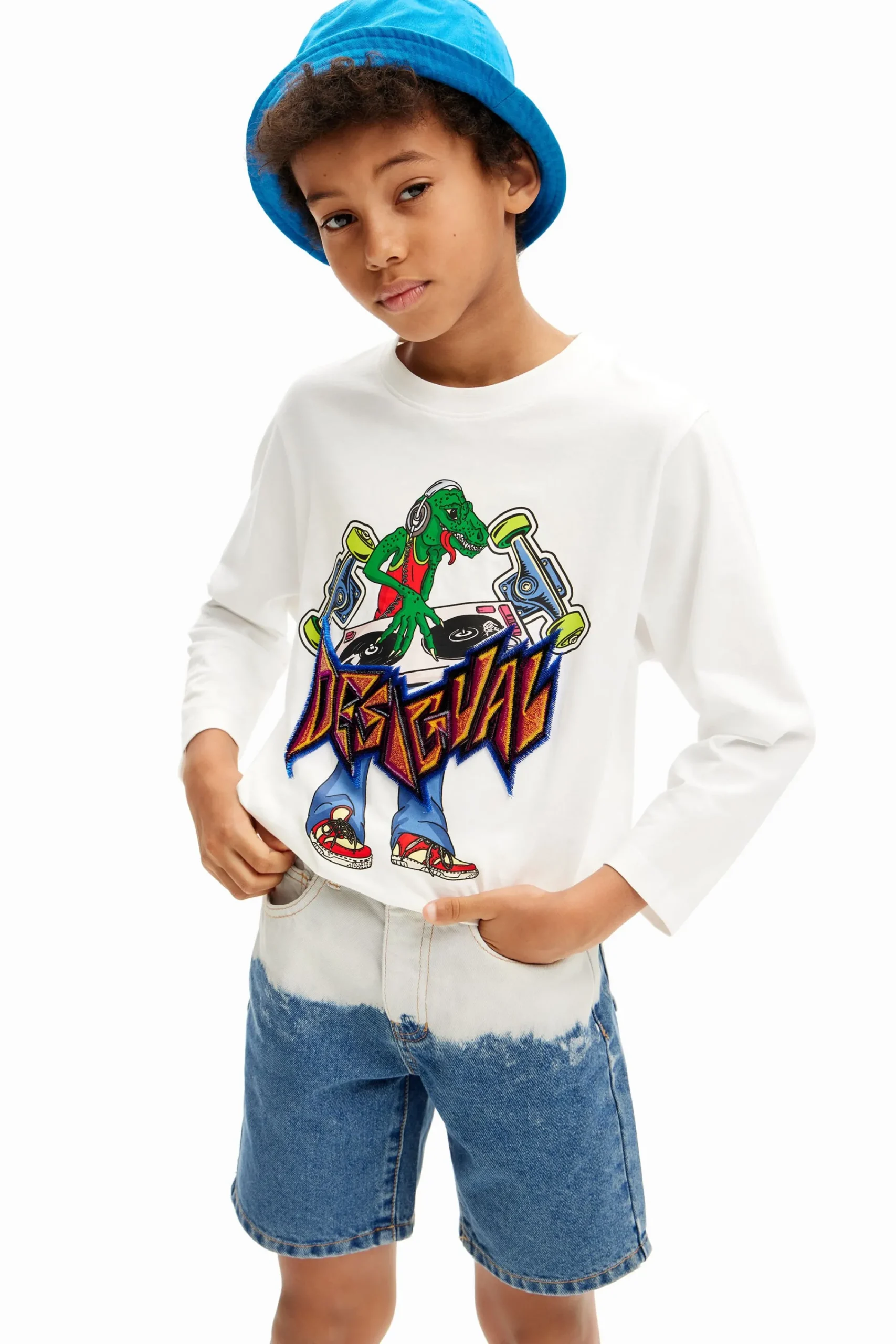 Camisetas Y Camisas-Desigual Camiseta estampado dinosaurio