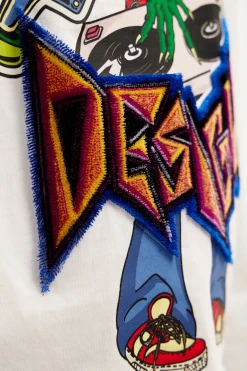 Camisetas Y Camisas-Desigual Camiseta estampado dinosaurio