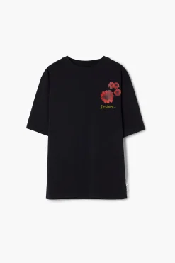 Camisetas-Desigual Camiseta estampado flores