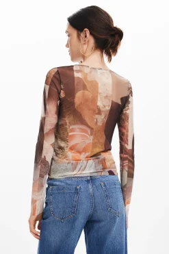 Camisas Y Blusas|Camisetas-Desigual Camiseta estampado flores